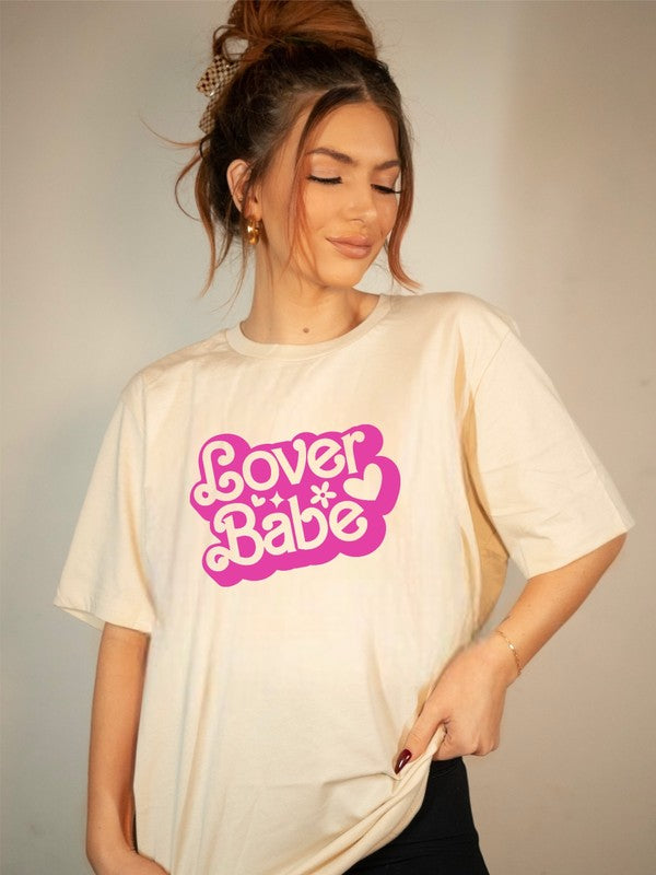 Pink lover babe graphic tee tshirt plus size