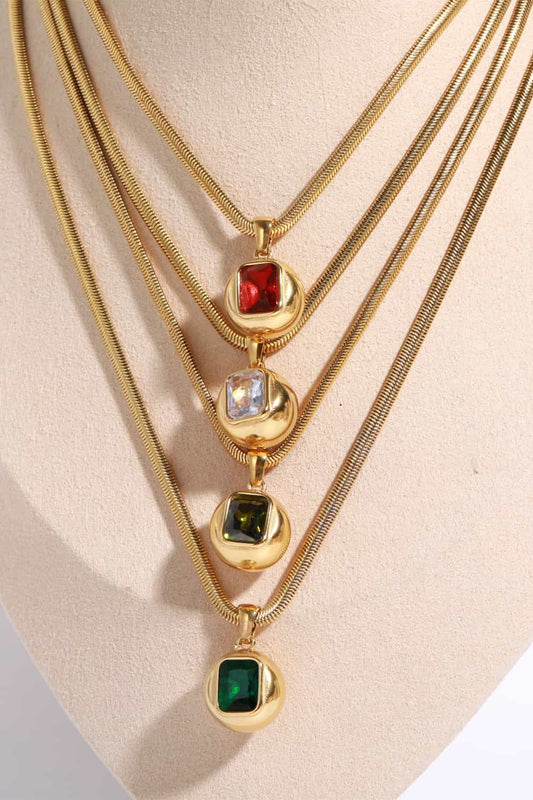 gold platred necklace with pendant, Christmaas gift, gift for her, minimalism, simple fashion, gold necklace, birthday gift for a woman