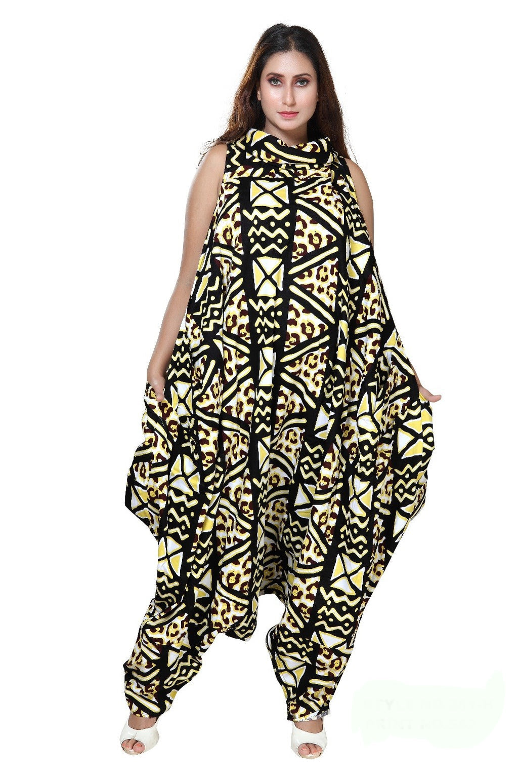 african print, black history month, jumpsuit, boutique clothing, chic, couture, plus size, dress This Authentic African Couture Convertible Jumpsuit turns into a faboulous dress when you unzip the bottom. One of the best sellers that fits upto 3X+. 100% African Wax Fabric.