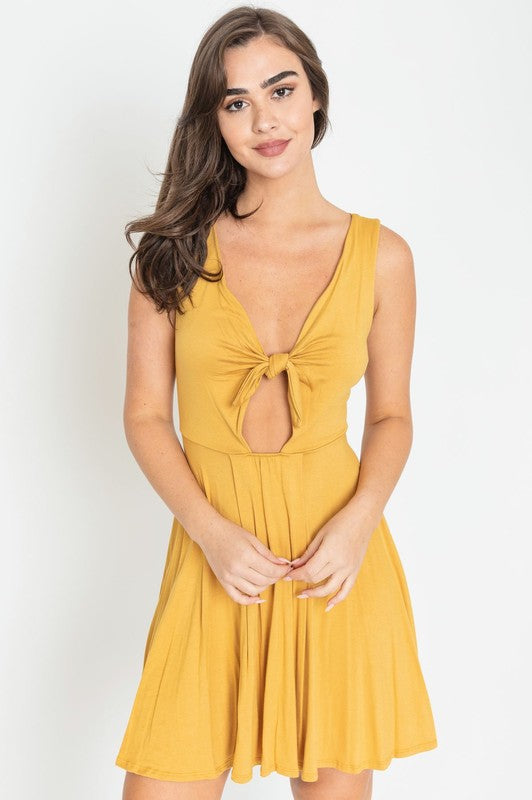 Front Knot Mini Dress