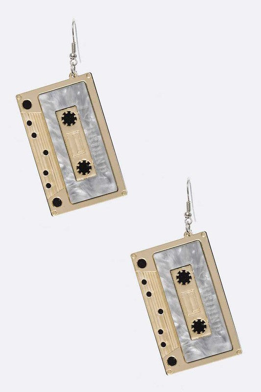 Iconic Cassette Tape Acrylic Earrings