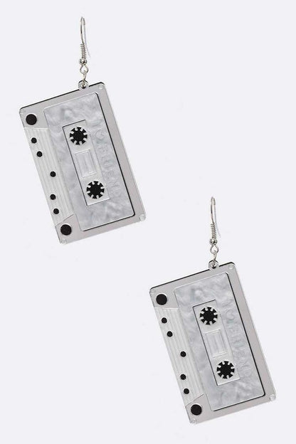 Iconic Cassette Tape Acrylic Earrings