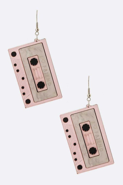 Iconic Cassette Tape Acrylic Earrings