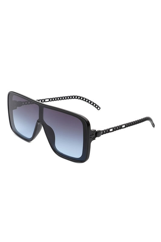 These Square Fashion Flat Top Oversize Retro Sunglasses feature a classic design that is sure to complement any look. With their large frame and sturdy construction, you can enjoy the sun in style. black shades