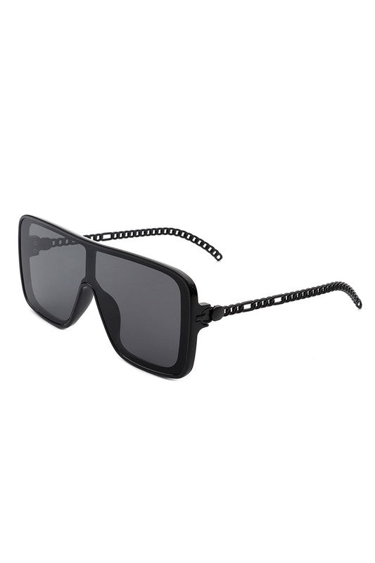 Square Fashion Flat Top Oversize Retro Sunglasses