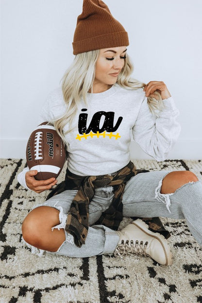 Black &amp; Gold IA Football Stitch Sweatshirt