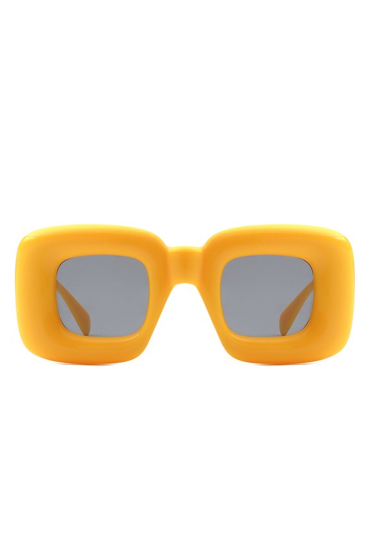 These Square Irregular Chic Chunky Fashion Sunglasses are sure to update your look this season. Sleek and stylish, they provide protection and shade from the sun's harsh rays. Their innovative design is perfect for adding a fashionable touch to any ensemble. yellow shades, teen fashion high school 2023-2024