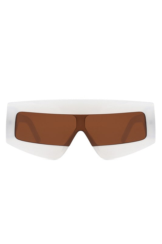 Rectangle Oversize Square Flat Top Sunglasses, white shades, all party style ideas
