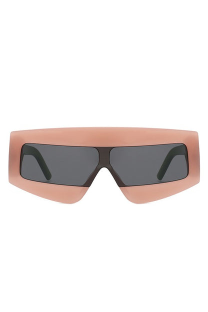 Rectangle Oversize Square Flat Top Sunglasses, pink shades, barbie fashion inspiration