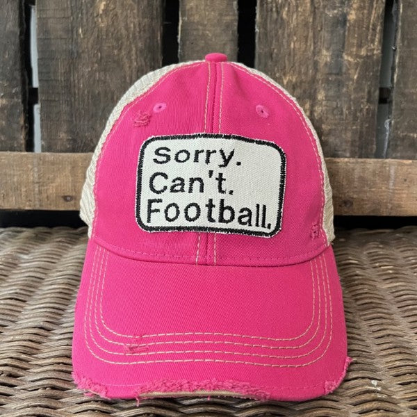 Sorry Cant Football Hat baseball truck cap