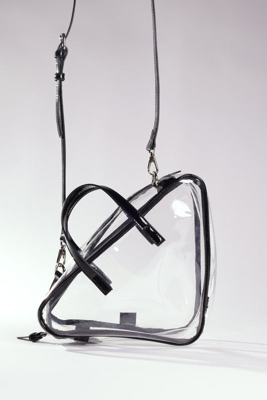 clear handbag, clear crossbody, game bag