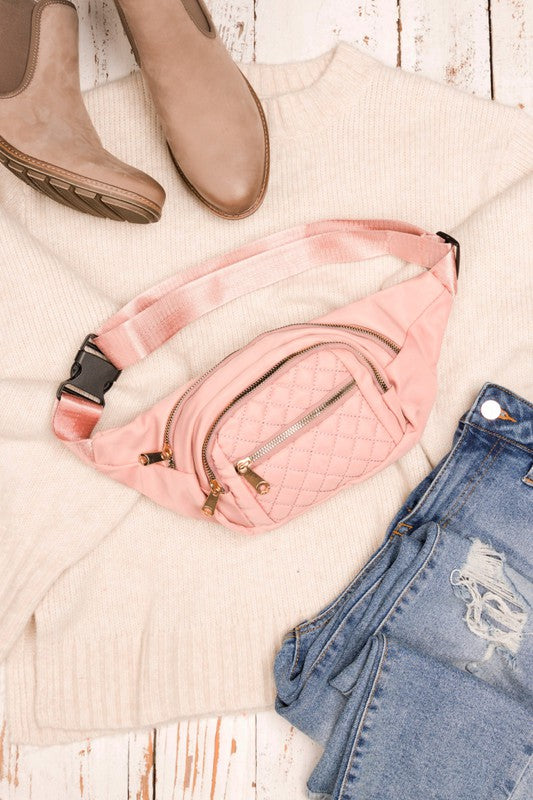 blush pink fanny pack