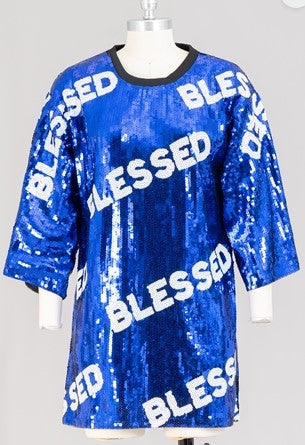 Blessed sequin tunic/jersey/top