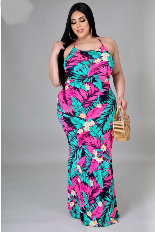 HP- Tropical maxi dress