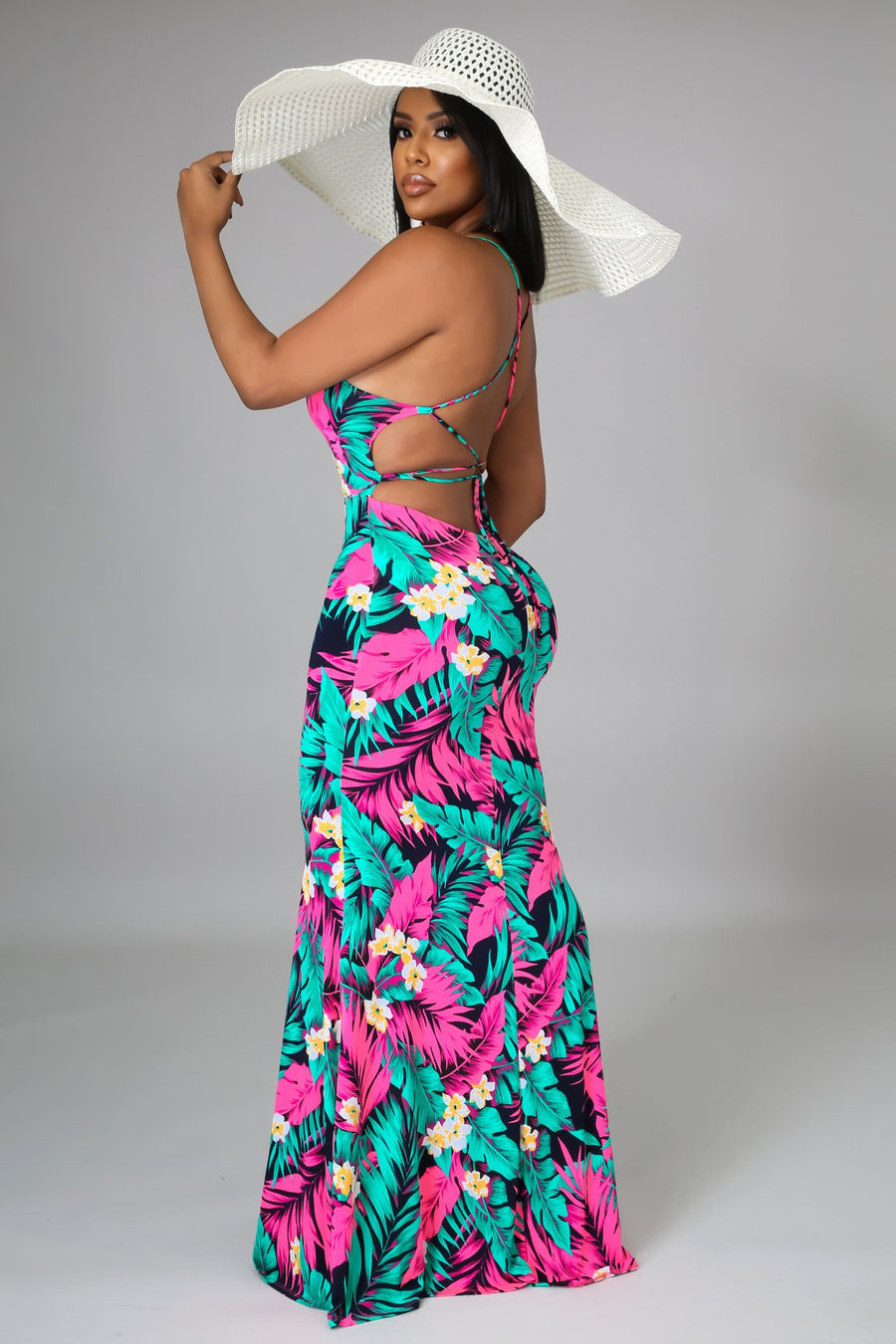 Tropical maxi dress