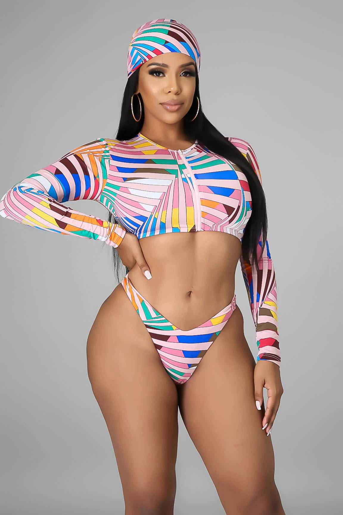 Horizon of stripes swim set