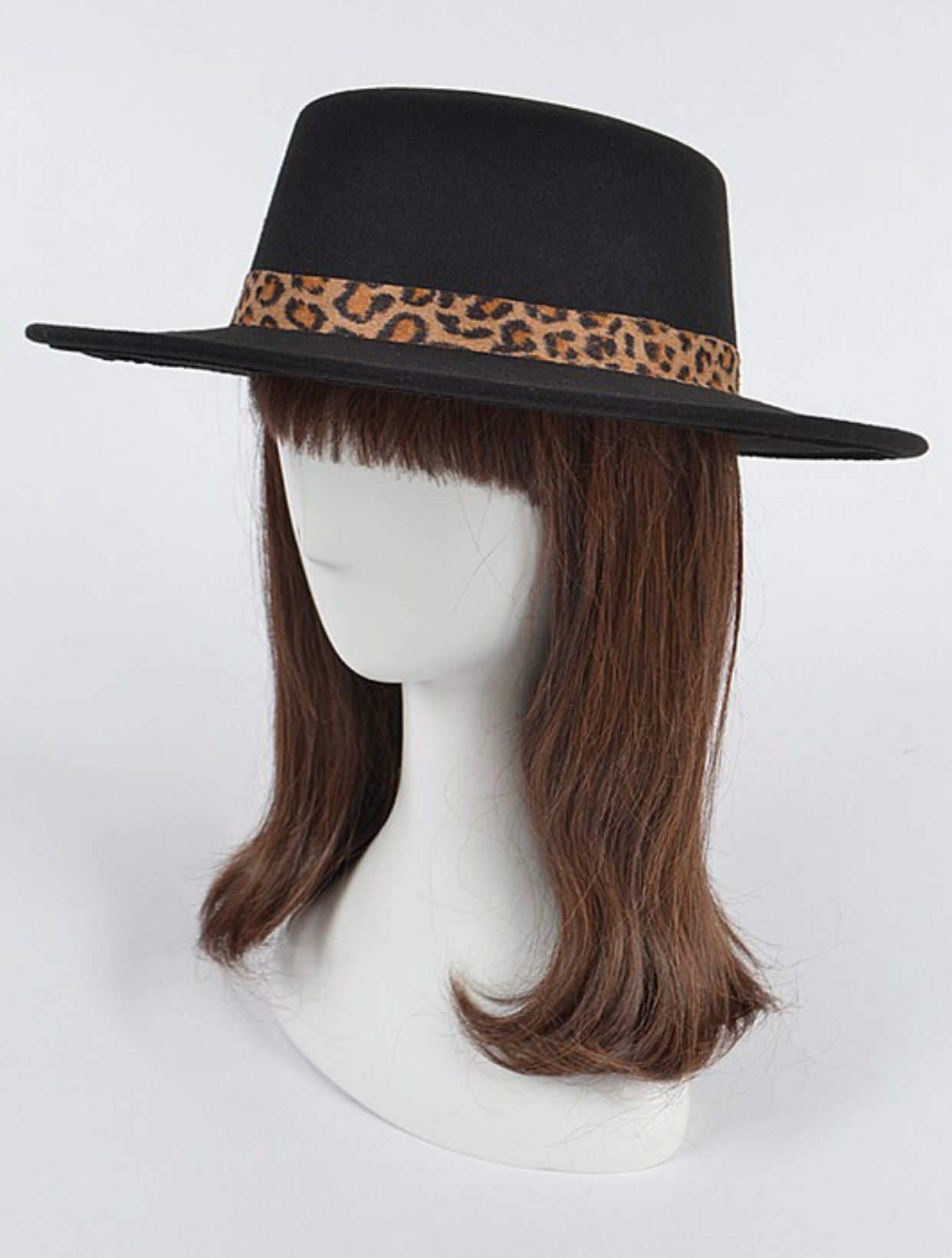 Black hat with leopard